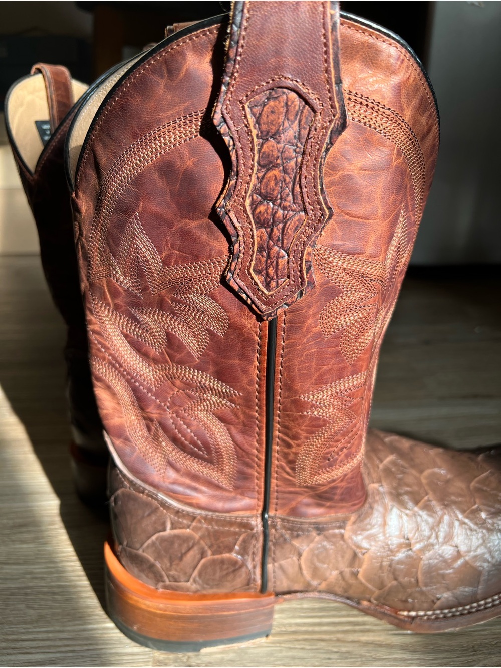 Double H Cattle Baron Genuine Pirarucu Fish Boots 12D